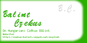 balint czekus business card